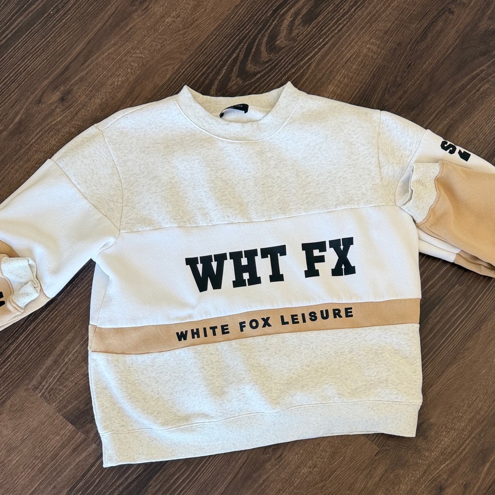 Cream and Tan Sweater